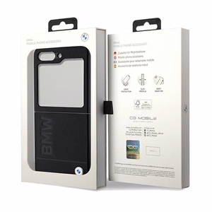 BMW odinis Hot Stamp dėklas telefonui Samsung Galaxy Z Flip 5 - juodas