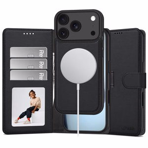 Tech-Protect Wallet MagSafe dėklas, skirtas iPhone 17 Pro / 18 Pro, matinis juodas