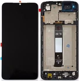 Ekranas Xiaomi Redmi A1/A1+/A2/A2+ su lietimui jautriu stikliuku ir rėmeliu Black originalus (service pack)