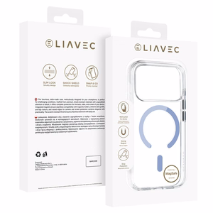 Liavec Pure dėklas, skirtas Iphone 17 Pro Max/18 Pro Max, šviesiai mėlynas (kameros valdymo mygtukas)