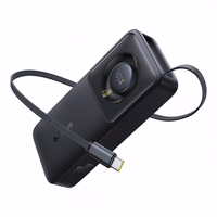 Išorinė baterija Baseus "Free2Pull" juoda 10000mAh 30W (PD) + integruotas "Type-C" laidas