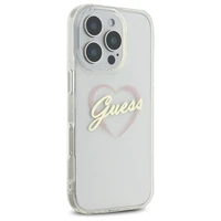 Guess IML širdies dėklas telefonui iPhone 16 Pro Max - permatoma