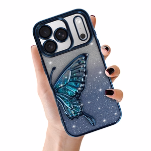 Tel Protect Butterfly Water dėklas telefonui Iphone 17 Pro mėlynas