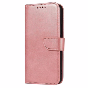 Magnet Case elegantiškas dėklas telefonui su atvartu ir stovo funkcija Samsung Galaxy A73 rožinis