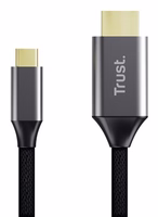 Trust 25630 kabelių lizdinio / kištukinio jungčių tipo keitiklis USB-C HDMI Juoda, Sidabras