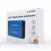 Gembird EE2-U3S-2-B saugojimo diskų korpusas 2.5" USB 3.0 HDD korpusas mėlyna