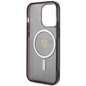 Ferrari FEHMP14LUKK iPhone 14 Pro 6.1" juodas/juodas kietas dėklas Translucent Magnetinis