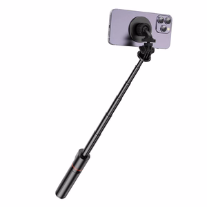 Tech-Protect L06S Bluetooth magnetic selfie stick with MagSafe, remote control, tripod up to 82cm and 360 head - black