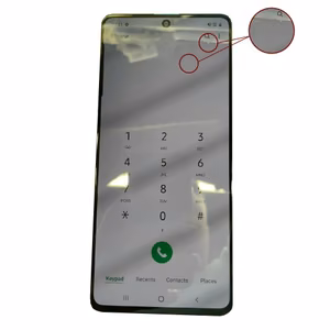 Ekranas skirtas Samsung A715 A71 juodas su rėmeliu (Atnaujintas: Telemax) (defektuotas 23)