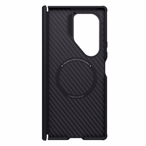 "Nillkin Synthetic Fiber Pro" magnetinis dėklas "Samsung Galaxy Z Fold 7", suderinamas su "MagSafe" - juodas
