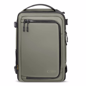 Tech-Protect Defender S50 kuprinė Ryanair ir Wizzar, 20L nešiojamam kompiuteriui - alyvuogių žalia