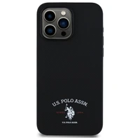 US Polo USHCP15XPARK dėklas telefonui iPhone 15 Pro Max 6.7" su spausdintu DH logotipu - juoda