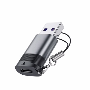 Acefast J8 USB-C - USB-A adapteris - pilkas