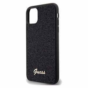 Guess Disco Metalinis užrašas dėklas telefonui iPhone 11 / Xr - juodas
