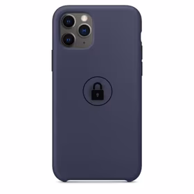 Dėklas "Silicone Case" skirtas iPhone 11 Pro Max / Midnight Blue / su įpakavimu
