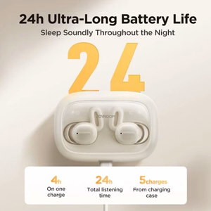 Belaidės ausinės Joyroom JR-TS1 juodos (Bluetooth 5.3 / triukšmo slopinimas)