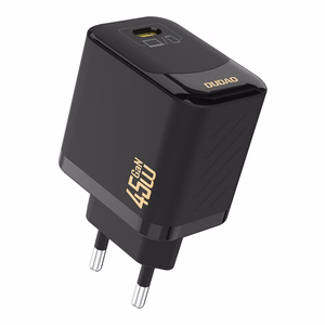 Dudao A28C 45W GaN sieninis įkroviklis + USB-C kabelis - juodas