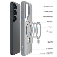 Dėklas Dux Ducis Yind Magnetic Stand Samsung S948 S26 Ultra pilkas