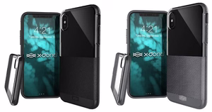 X-Doria Dash Ballistic Nylon dėklas, skirtas iPhone X, pilkas ir juodas