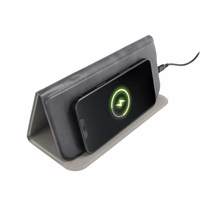 Pelės kilimėlis su belaidžiu įkrovikliu 15W OJD-82 rudas pilkas