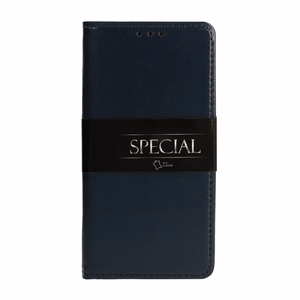 Specialus knygos dėklas telefonui SAMSUNG GALAXY S24 PLUS tamsiai mėlynas