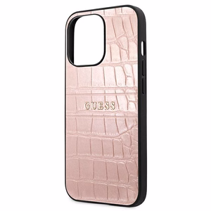 Guess Croco Strap Collection dėklas telefonui iPhone 13 Pro / 13 6.1" - rožinė