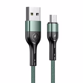 USAMS Laidas pintas U55 2A micro USB žalias 1m SJ450USB02 (US-SJ450)
