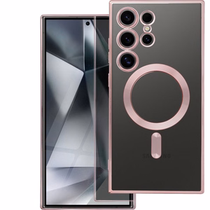 ELECTRO MAG COVER dėklas suderinamas su Magnetine SAMSUNG S25 FE rožinis auksas