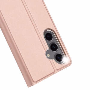 DUX DUCIS piniginės tipo dėklas SKIN PRO telefonui SAMSUNG S24 FE rožinis