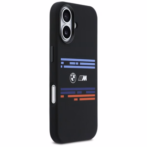 BMW M Silicon Horizontal Line MagSafe deklas, skirtas iPhone 17 - Juodas