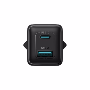 Joyroom JR-TG8 GaN 45W USB-C + USB-A sieninis įkroviklis – spalva: juoda