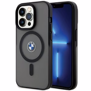 BMW IML Signature magnetinis dėklas telefonui iPhone 15 Pro - juodas