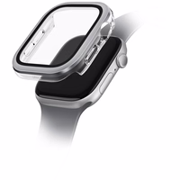 Uniq Voute dėklas su grūdintu stiklu Apple Watch 10 42 mm - sidabrinis