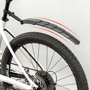 Rockbros FK-810 sulankstomų teleskopinių dviračio purvasaugių rinkinys – juodas