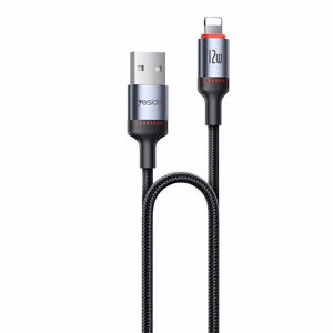 YESIDO LAIDAS CA129L 12W TYPE-C/LIGHTNING 1,2M 2A juodas