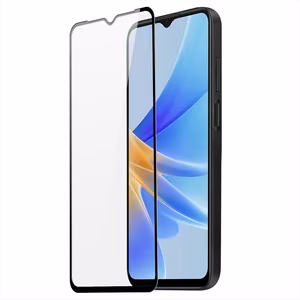 Dux Ducis 9D grūdintas stiklas Oppo A17 9H apsauginis stiklas su juodu rėmeliu