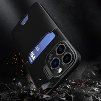 Odinis dėklas su stovu iPhone 14 Plus, kortelių piniginės tipo, juodas