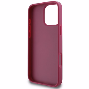 Guess Blizgus Užrašas Didelis 4G Dėklas telefonui iPhone 16 Pro - violetinis