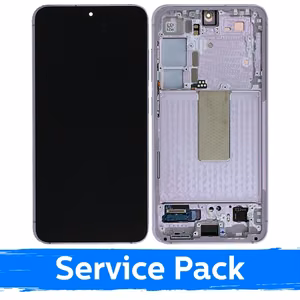 LCD ekranas suderinamas su Samsung S911 S23 su rėmeliu / Lavender (šviesiai rožinis) / (Service Pack)