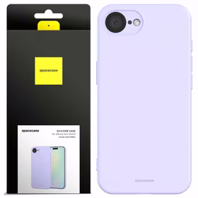 Spacecase Silikoninis dėklas iPhone 16E / 17E šviesiai violetinis