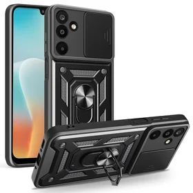Dėklas telefonui Defender Slide Samsung Galaxy M16 5G juodas