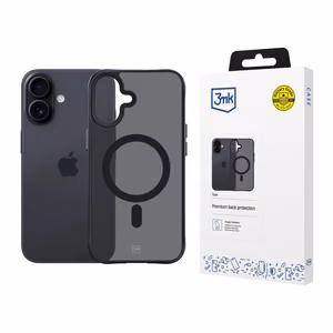 Чехол 3mk Smoke MagCase для iPhone 17 - чёрный полупрозрачный