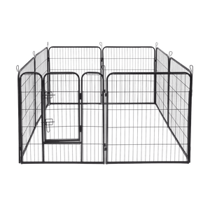 REBEL ANIMALS modular steel dog playpen, size XL, 8 panels, 80 × 100 cm