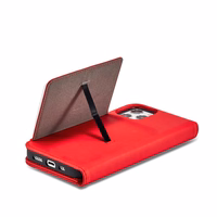 Magnetinis dėklas kortelėms iPhone 12 Pro Max dėklas kortelių piniginė kortelių laikiklis raudonas