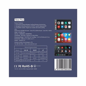 CARLINKIT belaidis AI Box adapteris su Android 13 – 8GB+128GB, skirtas originaliam automobilio radijui su CarPlay, mėlynas