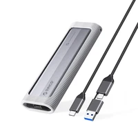 Orico AXM2S-G2-V1 M.2 NVME/NGFF USB-C/USB-A į USB-C 6Gb/s / 10Gb/s diskų dėklas - pilkas
