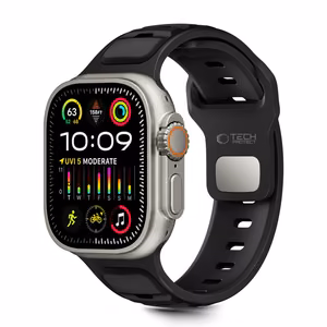 TECH-PROTECT ICONBAND LINE APPLE WATCH 8 / 9 / 10 / 11 / SE / ULTRA (44 / 45 / 46 / 49 MM) juodas/juodas
