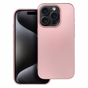 METALLIC dėklas telefonui IPHONE 15 Pro rožinis