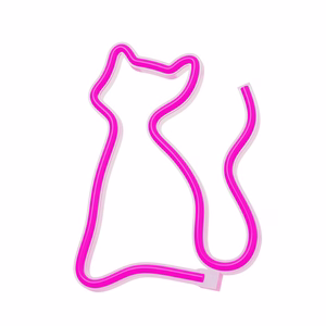 Neon LED Light CAT rožinis Bat + USB FLNE04 Forever Light