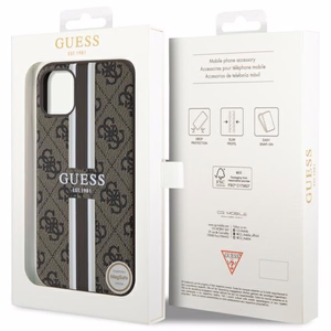 Guess GUHMN61P4RPSW iPhone 11 / Xr коричневый/коричневый hardcase 4G Printed Stripes MagSafe
